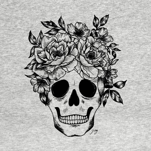 Floral Skull by Akbaly